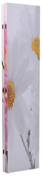Paravan - Sklopiva sobna pregrada s uzorkom cvijeća 160 x 170 cm - Ružičasta 4 Ružičasta 4
