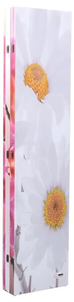 Paravan - Sklopiva sobna pregrada s uzorkom cvijeća 200 x 170 cm - Ružičasta 5 Ružičasta 5