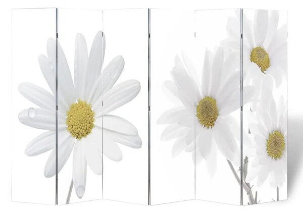 Paravan - Sklopiva sobna pregrada s uzorkom cvijeća 217 x 170 cm - Ružičasta 6 Ružičasta 6