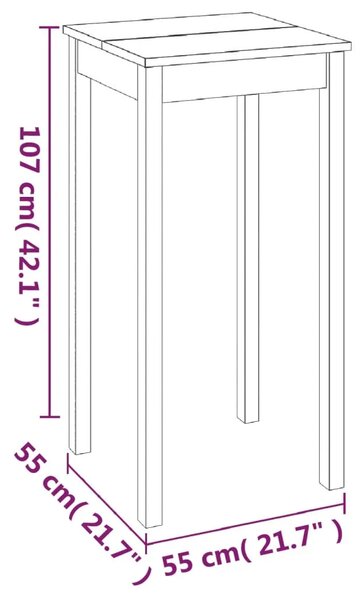 Barski stol MDF crni 55 x 55 x 107 cm - 1 55 cm 55 cm