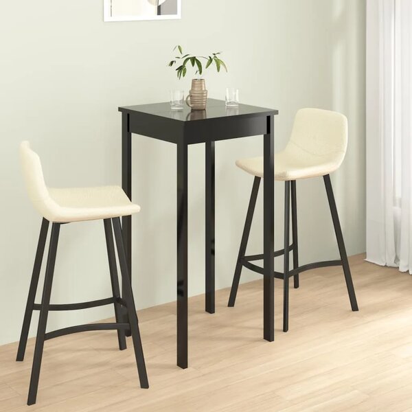 Barski stol MDF crni 55 x 55 x 107 cm - 1 55 cm 55 cm