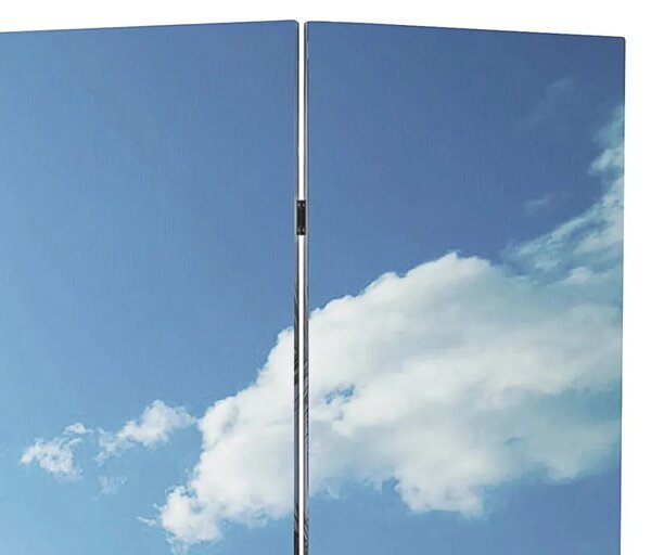 Paravan - Sklopiva sobna pregrada s uzorkom plaže 217 x 170 cm - Plava 6 Plava 6