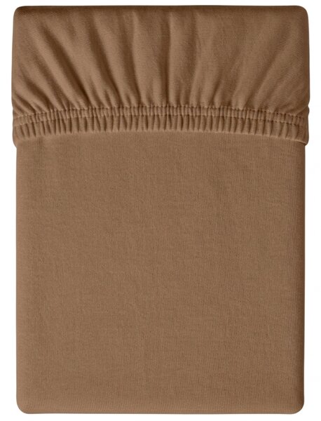 Jersey plahta HIGHFIT smeđa 90 x 200 cm