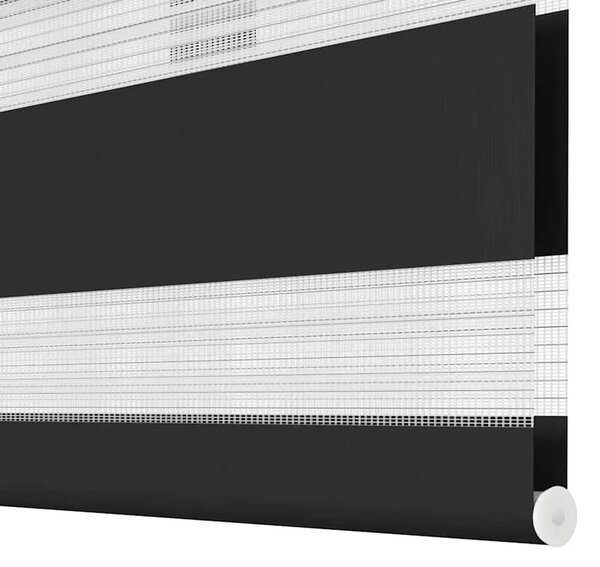 Zebra zavjesa 120 9 x 230 cm Širina tkanine 116 7 cm crna - Crna 120 x 230 cm Crna 120 x 230 cm