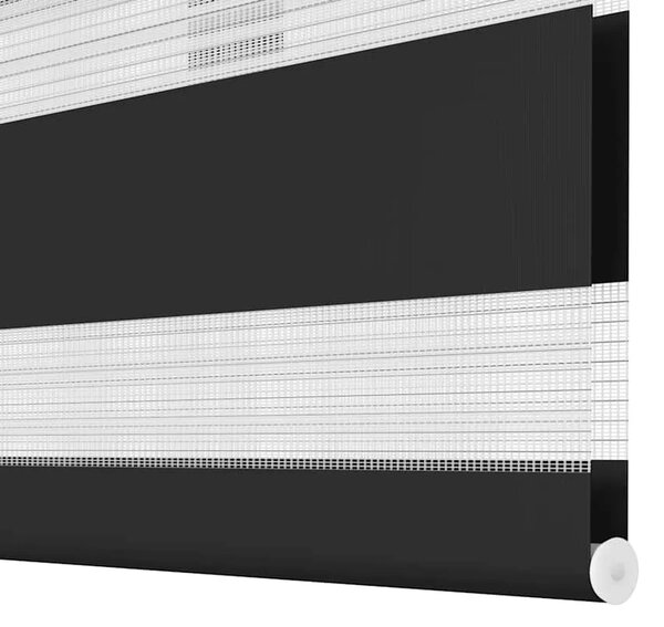Zebra zavjesa 140 9 x 175 cm Širina tkanine 136 7 cm crna - Crna 140 x 175 cm Crna 140 x 175 cm