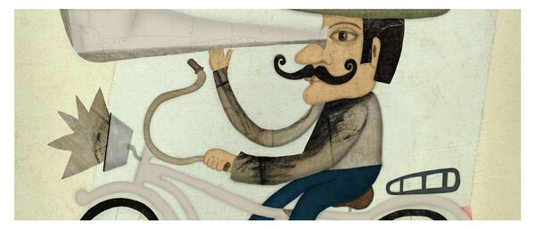 Astronom na kolesu (120x50 cm)