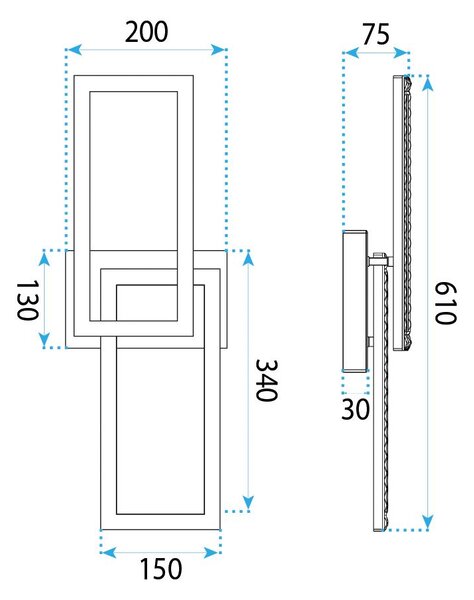 Stropna lampa LED G155-C Black