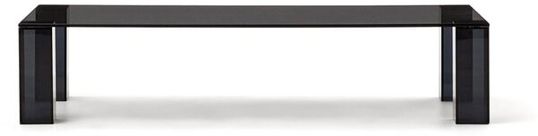 Tamno sivi stakleni stolić za kavu 60x140 cm Adularia – Kave Home