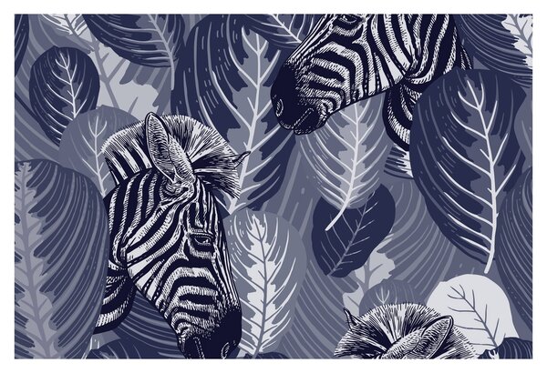 Slika - Zebre med listjem (90x60 cm)
