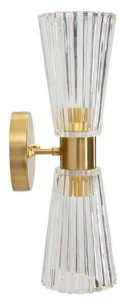 Staklena zidna lampa u zlatnoj boji Prague – Mauro Ferretti