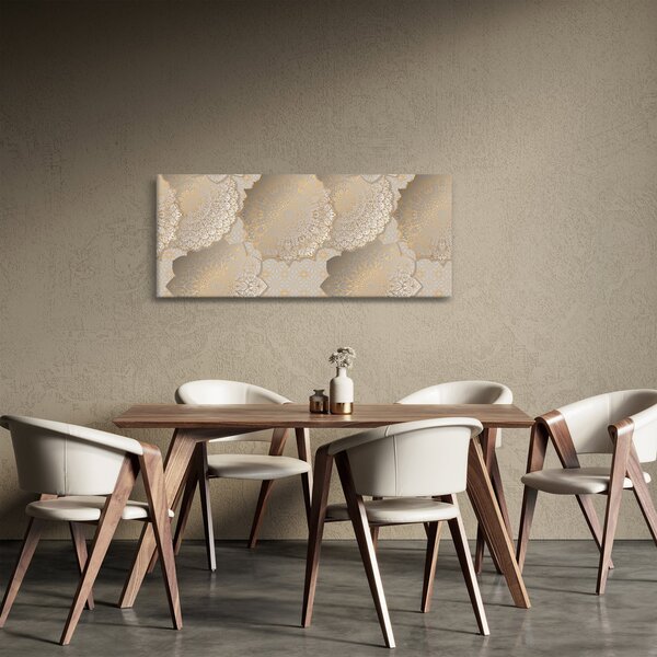 Slika - Mandale v zlatih tonih (120x50 cm)