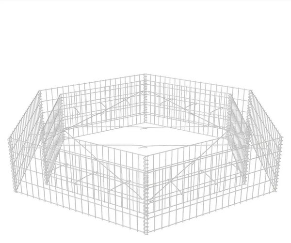 Šesterokutna gabionska sadilica 200 x 173 x 40 cm - 200 x 173 x 40 cm 1 200 x 173 x 40 cm