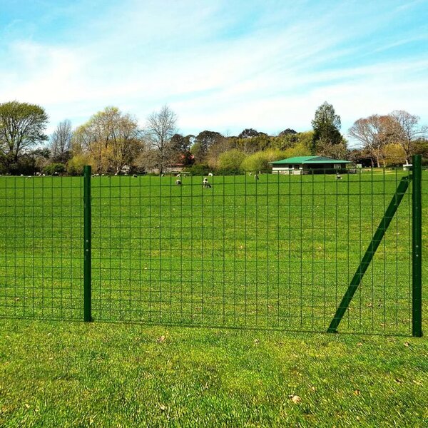 Euro ograda 25 x 1 7 m čelična zelena - Zelena 1 25 m 1.7 m