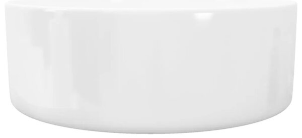Lavabo - Umivaonik okrugli od keramike bijeli 40 x 15 cm - Bijela Bijela
