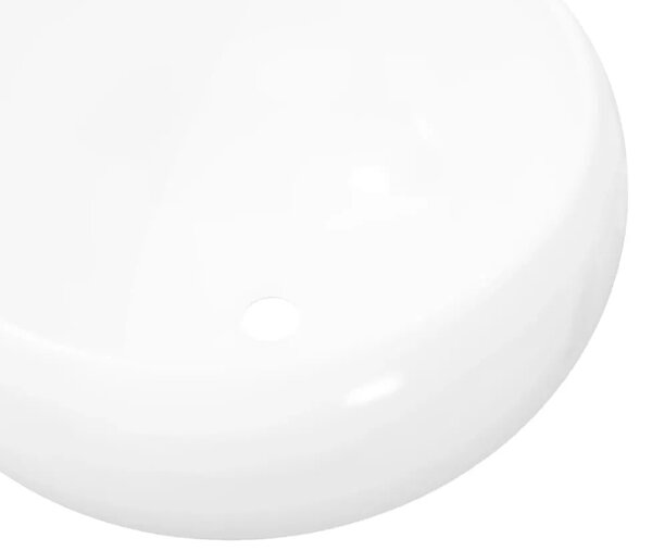 Okrugli Lavabo - Umivaonik od keramike bijeli 40 x 15 cm - Bijela Bijela