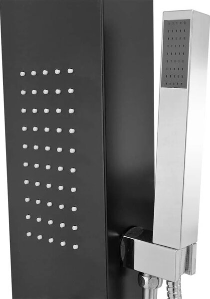 Tuš panel Aluminijski Mat Crni - Crna 15 x 47 x 130 cm Crna 15 x 47 x 130 cm