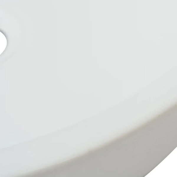 Lavabo - Umivaonik Okrugli Keramički Bijeli 42x12 cm - Bijela Bijela