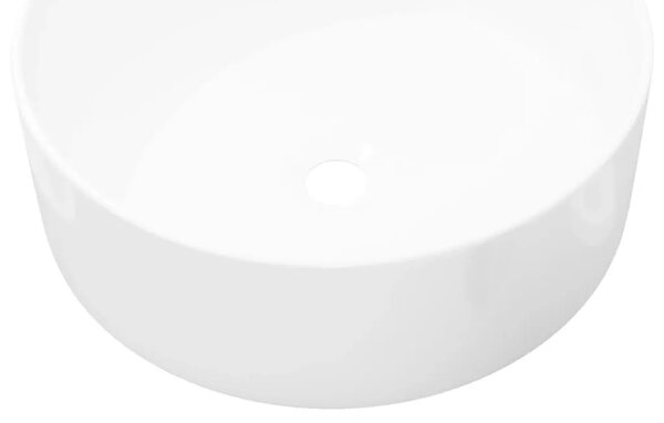 Lavabo - Umivaonik okrugli od keramike bijeli 40 x 15 cm - Bijela Bijela