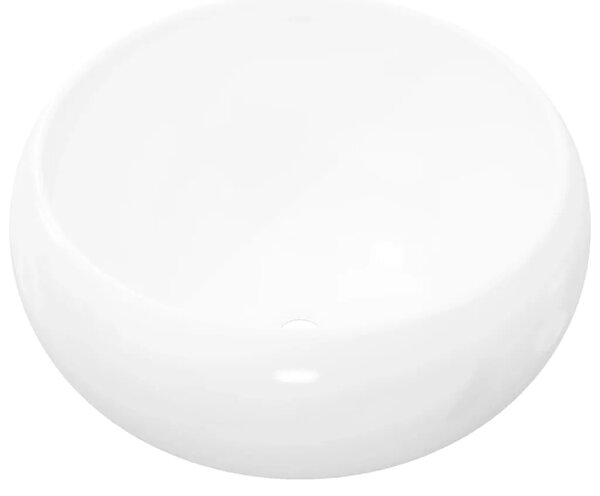 Okrugli Lavabo - Umivaonik od keramike bijeli 40 x 15 cm - Bijela Bijela