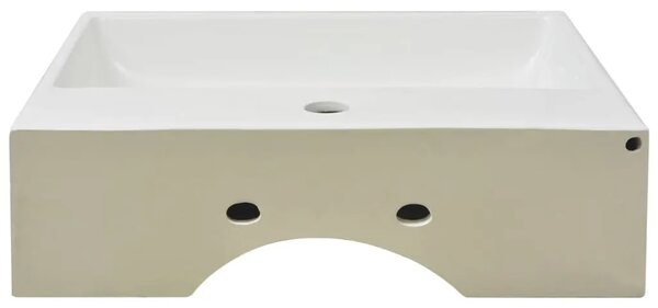 Lavabo - Umivaonik s Poklopcem za Slivnik Keramički Bijeli 51 5x38 5x15 cm - Bijela 51.5 x 38.5 x 15 cm Bijela 51.5 x 38.5 x 15
