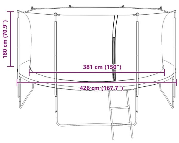 Sigurnosna mreža za okrugli trampolin od 4 26 m - 4.26 m 1 4.26 m