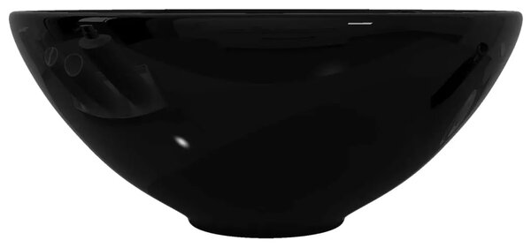 Keramički Lavabo - Umivaonik Crni Okrugli - Crna 32.5 x 14 cm Crna 32.5 x 14 cm