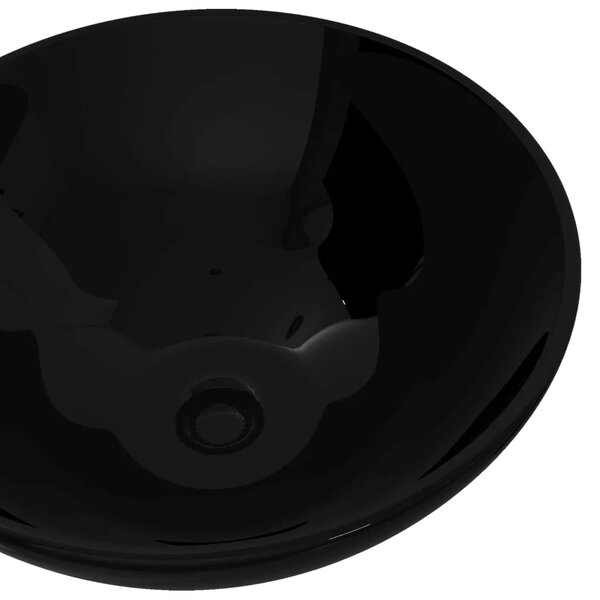Keramički Lavabo - Umivaonik Crni Okrugli - Crna 32.5 x 14 cm Crna 32.5 x 14 cm