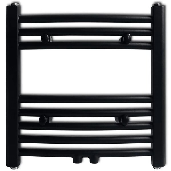 Crni kupaonski radijator za centralno grijanje zaobljeni 480 x 480 mm - Crna 480 x 480 mm 1 Zakrivljeni