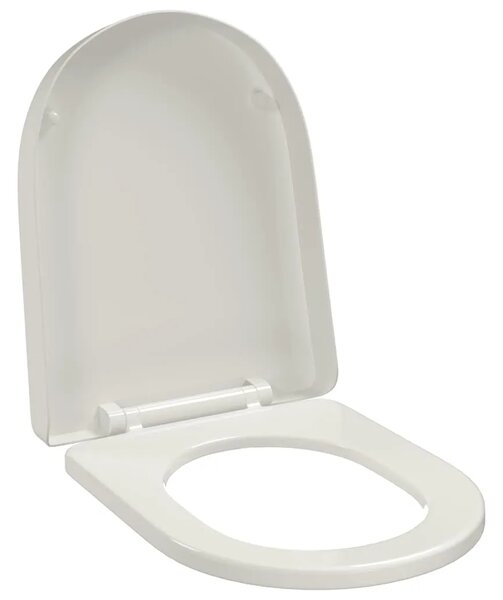 Daska za wc - Toaletna daska s mekim zatvaranjem bijela četvrtasta - Bijela 1 Četvrtasto Četvrtasto