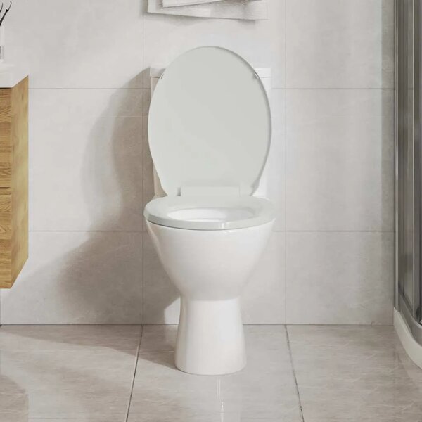 Daska za wc - Toaletna daska s mekim zatvaranjem bijela ovalna - Bijela 1 Ovalno Ovalno