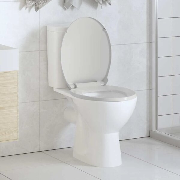 Daska za wc - Toaletna daska s mekim zatvaranjem bijela ovalna - Bijela 1 Ovalno Ovalno