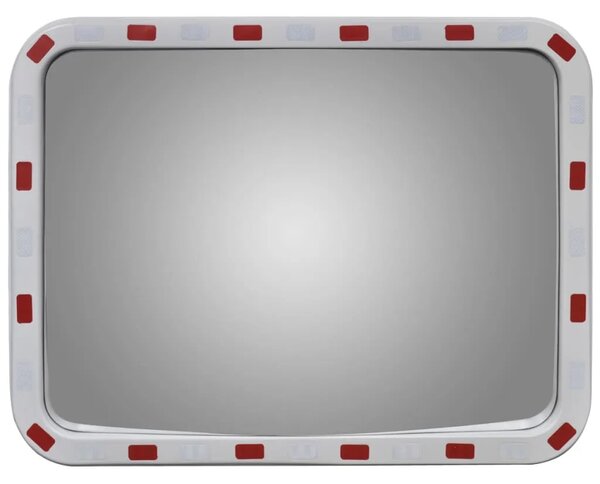 Konveksno pravokutno prometno ogledalo 60 x 80 cm s reflektorima - 60 x 80 cm 1 60 x 80 cm