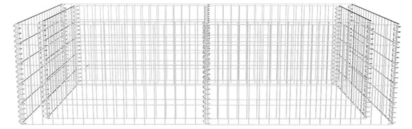 Gabionska sadilica od pocinčanog čelika 180 x 90 x 50 cm - 180 x 90 x 50 cm 1 180 x 90 x 50 cm