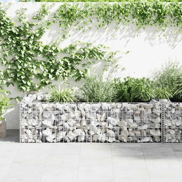 Gabionska sadilica od pocinčanog čelika 180 x 90 x 50 cm - 180 x 90 x 50 cm 1 180 x 90 x 50 cm