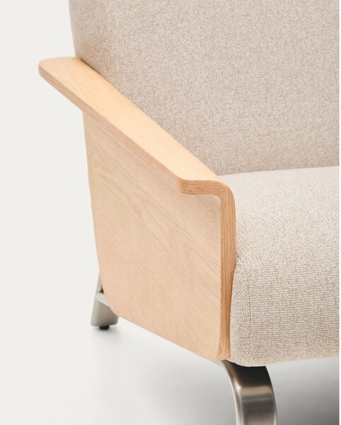 Bež sofa od šenila 205 cm Amsen – Kave Home