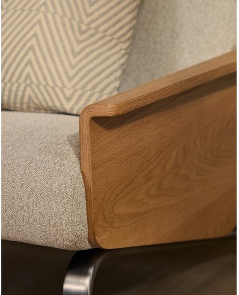 Bež sofa od šenila 205 cm Amsen – Kave Home