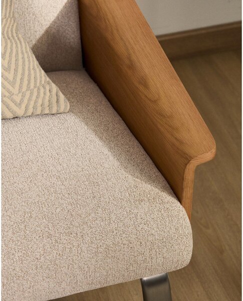 Bež sofa od šenila 205 cm Amsen – Kave Home