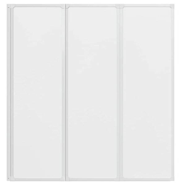 Sklopivi paravan za kadu - Pregrada za kadu u 3 dijela 141 x 132 cm - Bijela 132 x 140 cm Matirano 132 x 140 cm