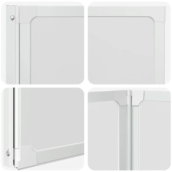 Sklopivi paravan za kadu - Pregrada za kadu u 3 dijela 141 x 132 cm - Bijela 132 x 140 cm Matirano 132 x 140 cm