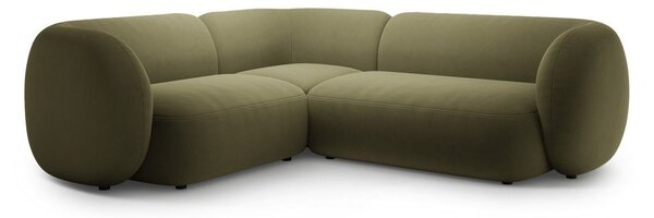 Zelena baršunasta kutna garnitura (s lijevim kutom/u obliku slova L) Kate – Micadoni