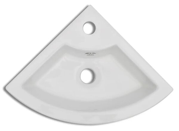 Lavabo - Umivaonik sa zaštitom od prelijevanja 45 x 32 x 12 5 cm bijeli - Bijela Bijela