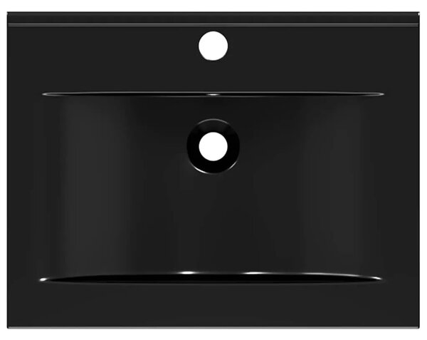 Luksuzni keramički pravokutni Lavabo - Umivaonik crni 60 x 46 cm - Crna Crna