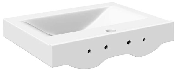 Luksuzni keramički pravokutni Lavabo - Umivaonik bijeli 60 x 46 cm - Bijela Bijela