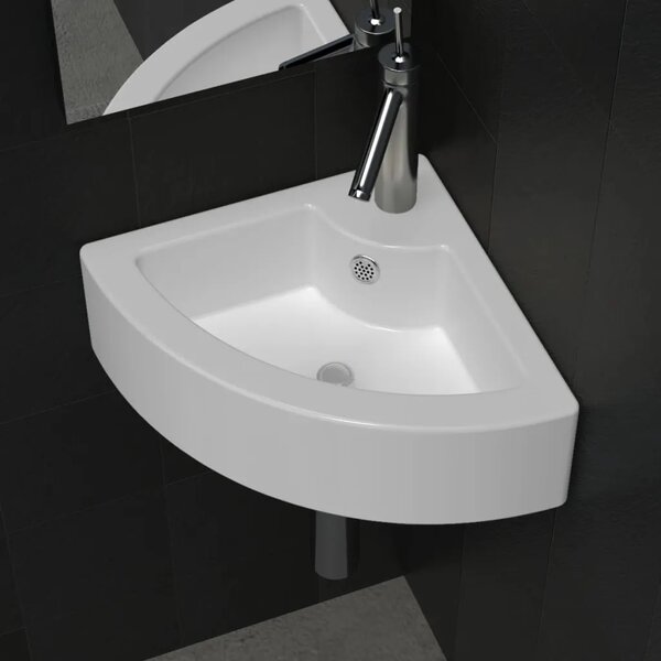Lavabo - Umivaonik sa zaštitom od prelijevanja 45 x 32 x 12 5 cm bijeli - Bijela Bijela