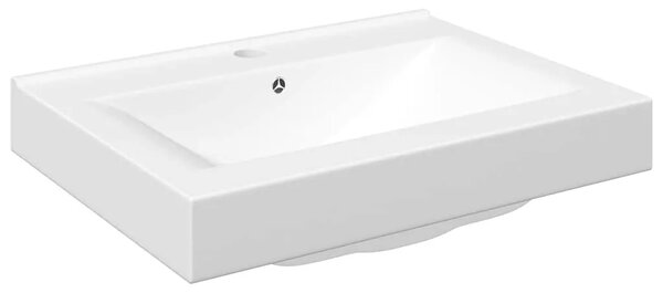 Luksuzni keramički pravokutni Lavabo - Umivaonik bijeli 60 x 46 cm - Bijela Bijela