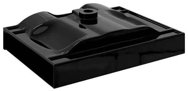 Luksuzni keramički pravokutni Lavabo - Umivaonik crni 60 x 46 cm - Crna Crna