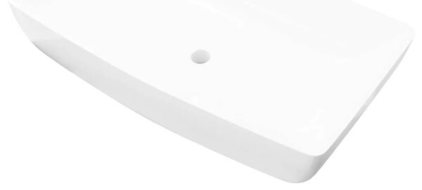 Luksuzni Keramički Pravokutni Lavabo - Umivaonik Bijeli 71 x 39 cm - Bijela Bijela