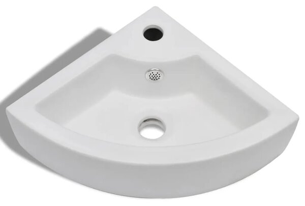 Lavabo - Umivaonik sa zaštitom od prelijevanja 45 x 32 x 12 5 cm bijeli - Bijela Bijela