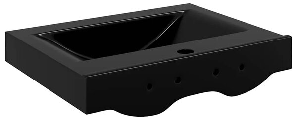 Luksuzni keramički pravokutni Lavabo - Umivaonik crni 60 x 46 cm - Crna Crna