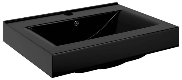 Luksuzni keramički pravokutni Lavabo - Umivaonik crni 60 x 46 cm - Crna Crna